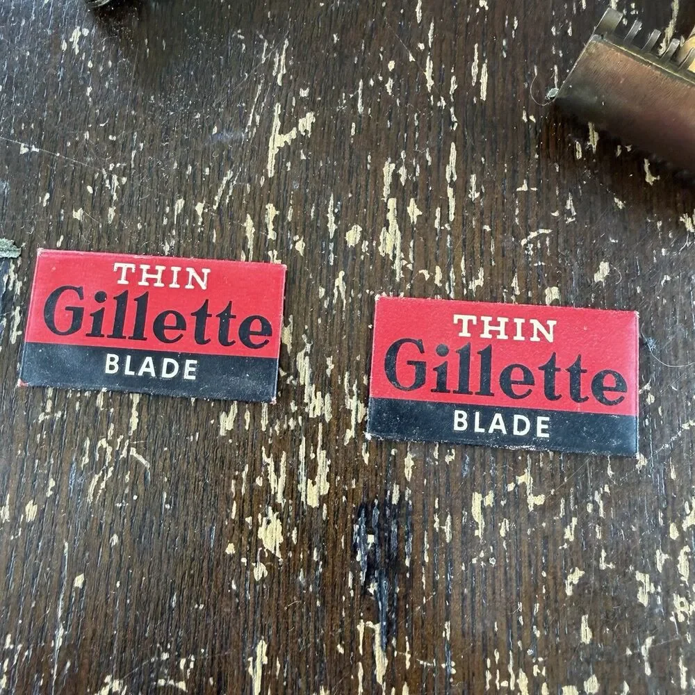 Antique Safety Shaving Razors Lot + Gillette Thin Blades